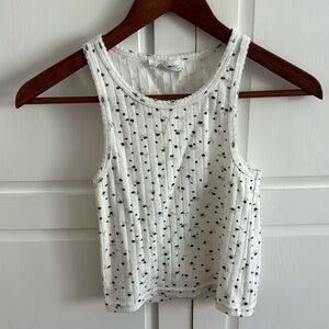 CJLA White Crop Tank Top